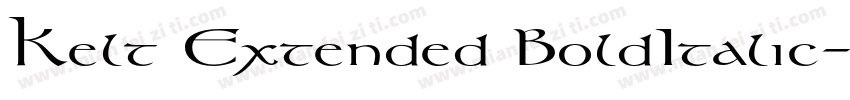 Kelt Extended BoldItalic字体转换